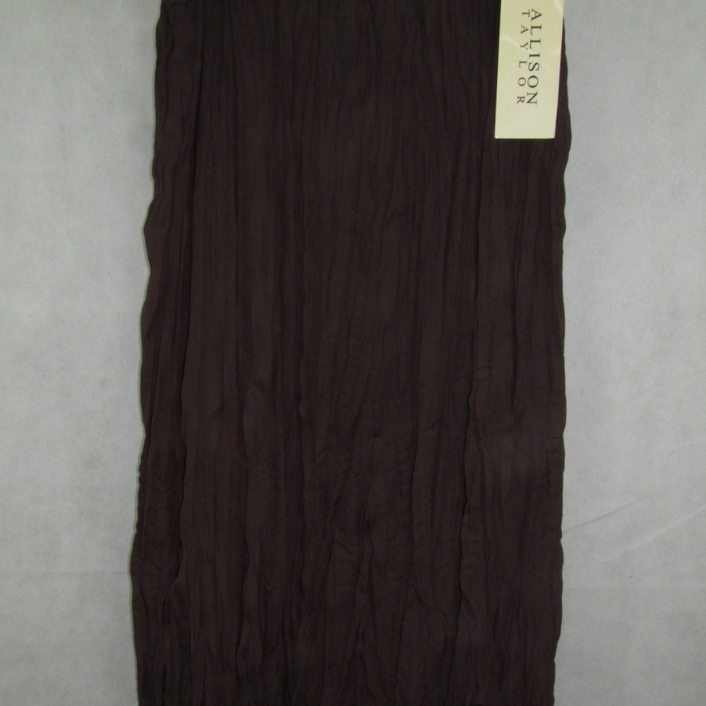 Alison Taylor Brown Skirt Size L Elastic Waist NEW